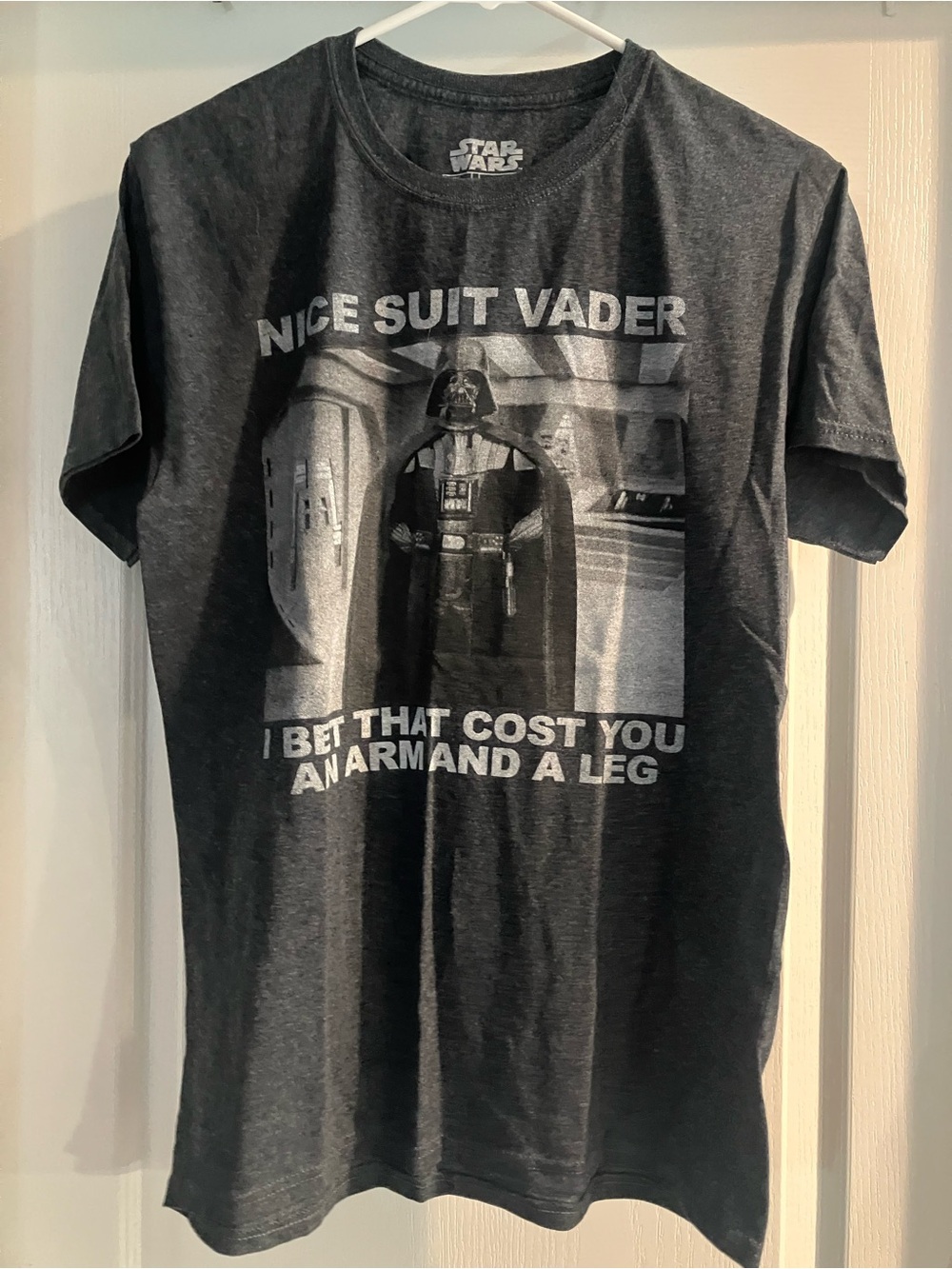 Star Wars Men's Darth Vader Graphic Tee - Charcoal Size Small